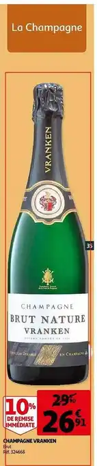 Auchan Champagne vranken offre