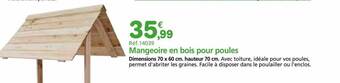 Provence Outillage Mangeoire en bois pour poules offre
