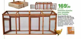 Provence Outillage Extension d'enclos pour poulailler avec 2 portes offre