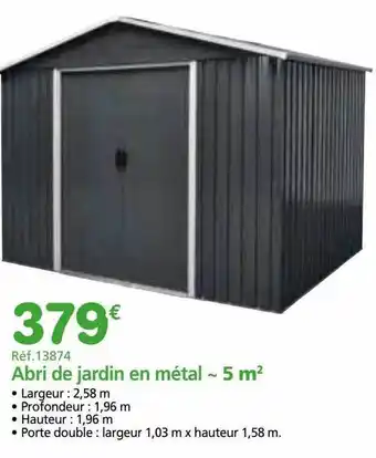 Provence Outillage Abri de jardin en métal - 5 m² offre