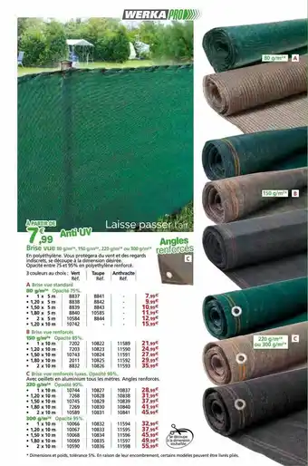Provence Outillage Brise vue werka pro offre