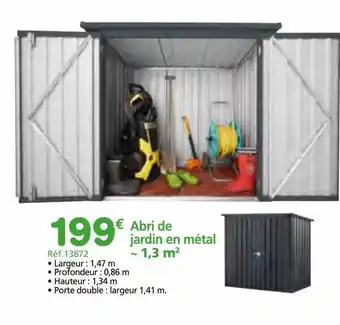 Provence Outillage Abri de jardin en métal - 1,3 m² offre