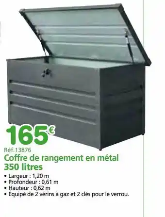 Provence Outillage Coffre de rangement en métal 350 litres offre
