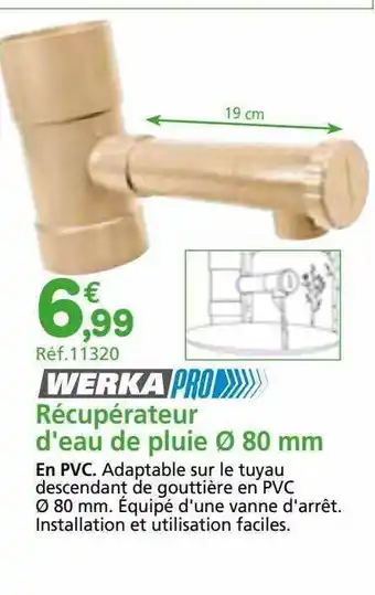Provence Outillage Récupérateur d'eau de pluie ø 80 mm werka pro offre