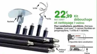 Provence Outillage Kit débouchage et nettoyage 7 mètres offre