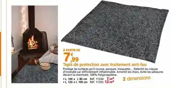 Provence Outillage Tapis de protection avec traitement anti-feu offre