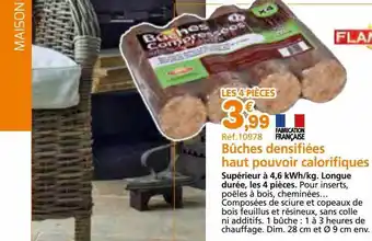 Provence Outillage Bûches densifiées haut pouvoir calorifiques offre