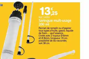 Provence Outillage Seringue multi-usage 200ml offre