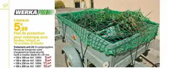 Provence Outillage Filet de protection pour remorque avec tendeur intégré et 10 crochets d'attache werka pro offre