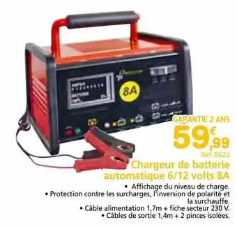Provence Outillage Chargeur de batterie automatique 6-12 volts 8a offre