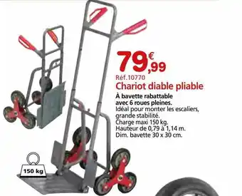 Provence Outillage Chariot diable pliable offre