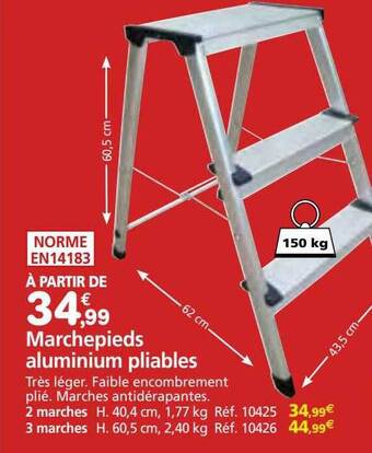 Provence Outillage Marchepieds aluminium pliables offre