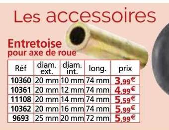 Provence Outillage Entretoise pour axe de roue offre