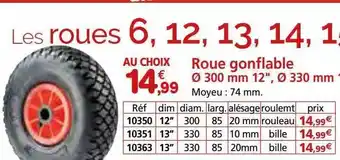 Provence Outillage Roue gonflable ø 300 mm 12 offre