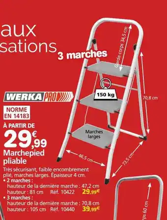 Provence Outillage Marchepied pliable werka pro offre