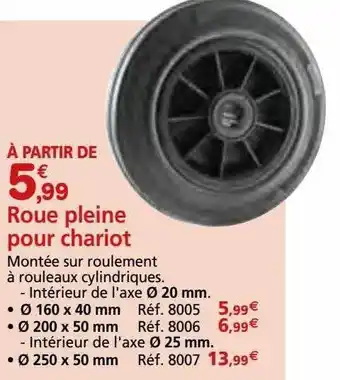 Provence Outillage Roue pleine pour chariot offre