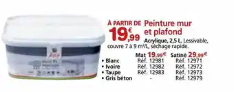 Provence Outillage Peinture mur et plafond offre
