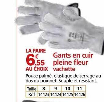 Provence Outillage Gants en cuir pleine fleur vachette offre