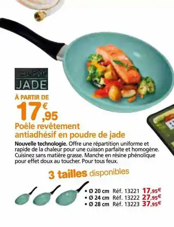 Provence Outillage Poêle revêtement antiadhésif en poudre de jade offre
