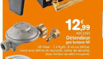 Détendeur gaz butane nf