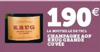Super U Champagne AOP Krug Grande Cuvée offre