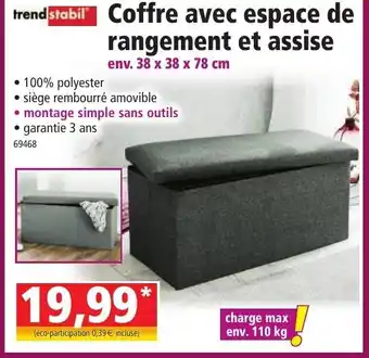 Norma Coffre Avec Espace de Rangement et Assise offre