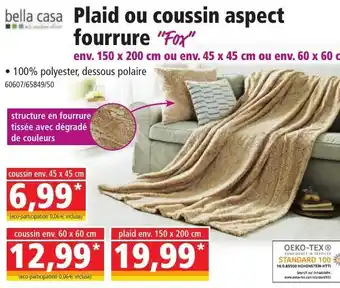 Norma Plaid ou Coussin Aspect Fourrure offre