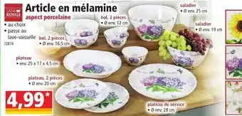 Norma Article en Mélamine offre