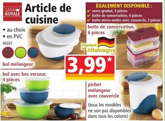 Norma Article de Cuisine offre