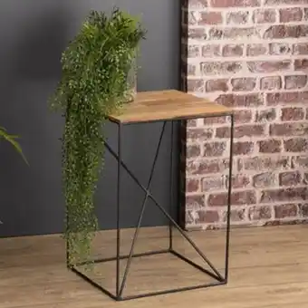 Table d'appoint industrielle bois recyclé panama