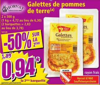 Norma Galettes de Pommes de Terre offre