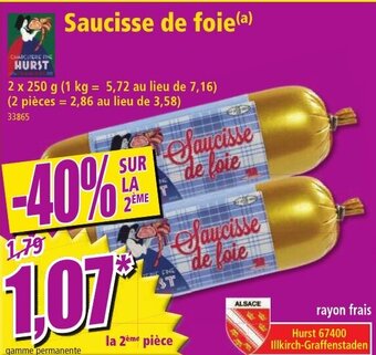 Norma Saucisse de Foie offre