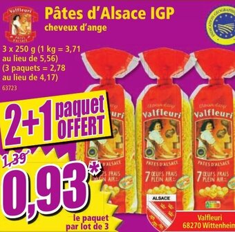 Norma Pâtes d'Alsace IGP offre