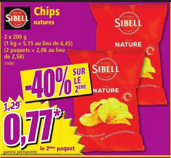 Promo Sibell Chips chez Norma
