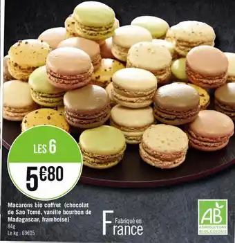 Casino Supermarchés Macarons Bio Coffret offre