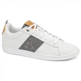 3 suisses Le coq sportif - baskets homme courtclassic denim blanc/gris - promo les essentiels homme offre