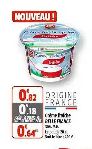 Coccimarket Crème fraîche belle france offre