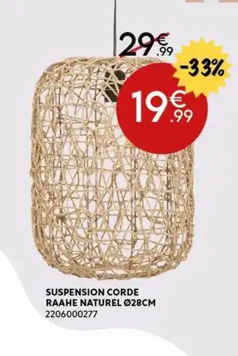 Maxi Bazar Suspension corde raahe naturel offre