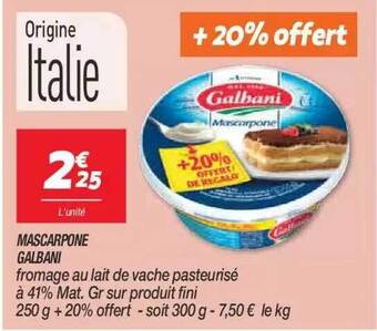 Netto Mascarpone galbani offre