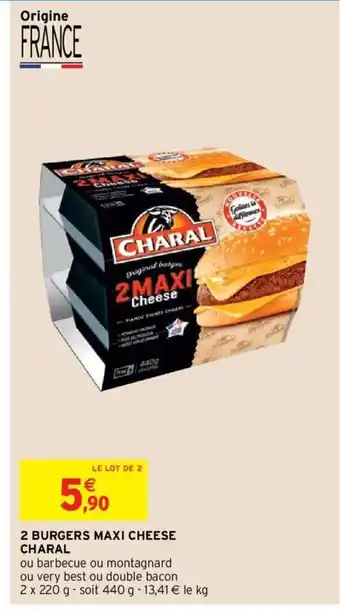 Intermarché 2 Burgers Maxi Cheese Charal offre