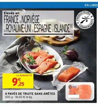 Intermarché 4 pavés de Truite sans Arêtes offre