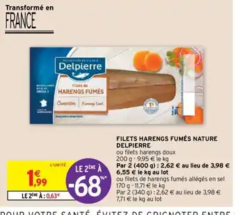 Intermarché Filets Harengs Fumés Nature Delpierre offre
