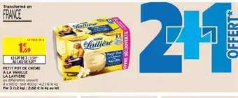 Intermarché Peti Pot de Crème à La Vanille La Laitière offre