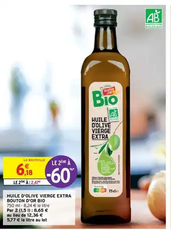 Intermarché Huile d'Olive Vierge Extra Bouton d'Or Bio offre