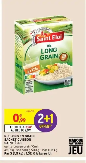 Intermarché Riz Long En Grain Sachet Cuisson Saint éloi offre