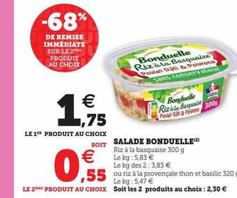 U Express Salade bonduelle offre