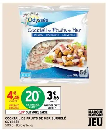 Intermarché Cocktail de Fruits de mer surgelé odyssée offre