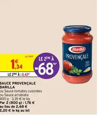 Intermarché Sauce Provençale Barilla offre