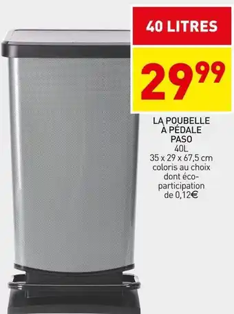 Stokomani La poubelle à pédale paso offre