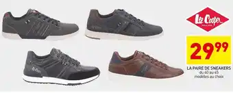 Stokomani Lee cooper la paire de sneakers offre